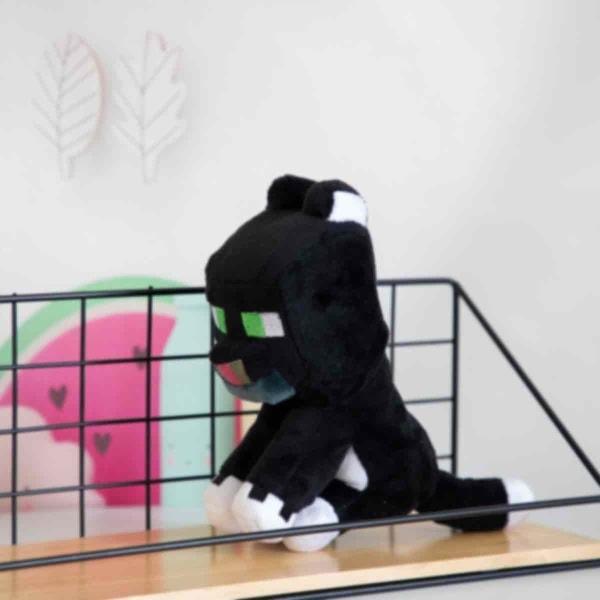 Plushkatt, Plyschleksaker, 7,3 tum/18,5 cm Svart Kattleksak i Plysch, Plysch för Julgåva, Nyårsgåva, Födelsedagspresent (A)