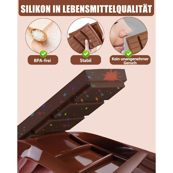 REMAKE sjokoladeform, sjokoladeplateform med 1 panel og 100 poser, sjokoladeplateform i silikon for fylling av pistasjsjokolade A