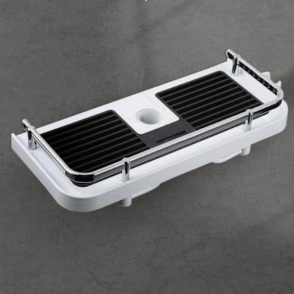 INF Brusehylde ABS 32x12 cm Sort/Hvid