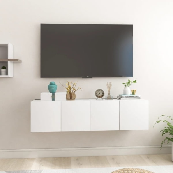 vidaXL Henge-TV-skap 2 stk hvit 60x30x30 cm Hvit