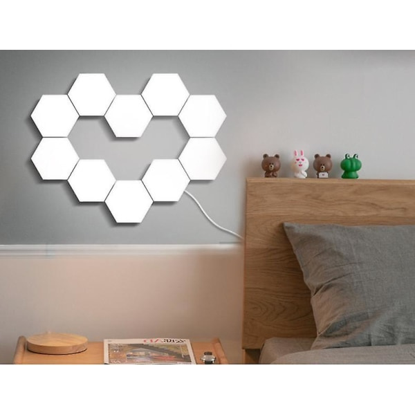 REMAKE 5-pack Quantum Lamp Modulära LED-lampor Beröringskänsliga Hexagon Nattlampor Hexagon Vägglampa