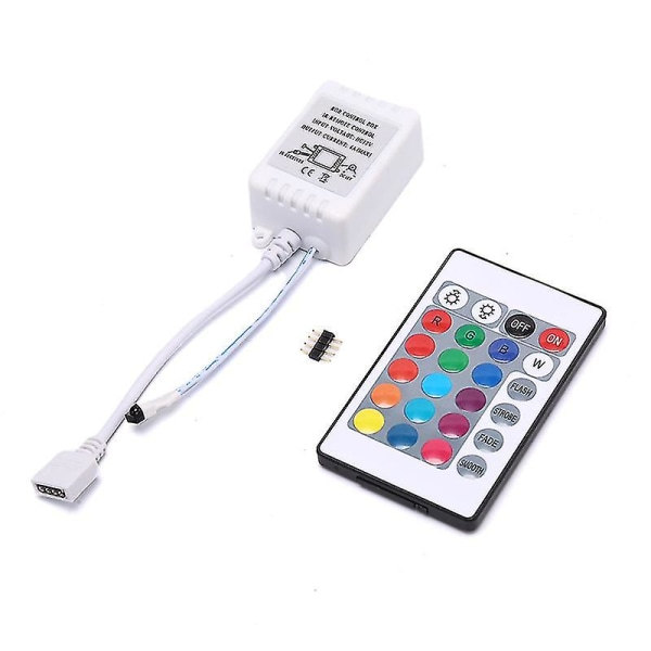 Led Rgb Controller 24 Taster IR Fjernbetjening DC12v Dæmper Kontrolboks til LED Strip