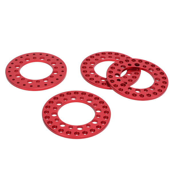 4 st 1,9 tum Hjul Yttre Beadlock Ring Aluminium Legering Återanvändbara RC Tillbehör för Traxxas 1/10 RC Bil Röd