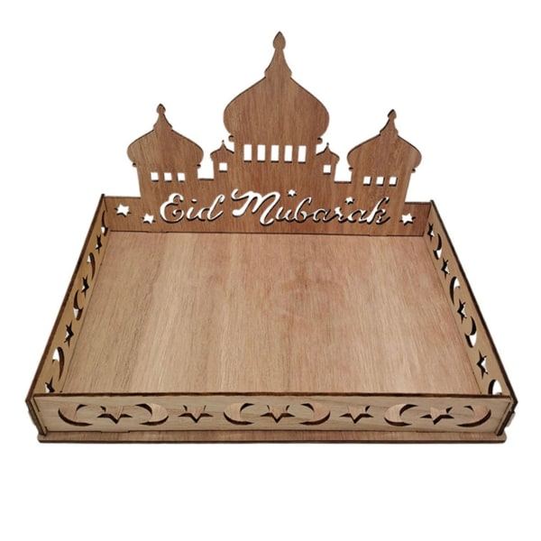 Ramadan Trebrett i Tre, Eid-tallerkener, Ramadan-dekorasjoner, Serveringsbord