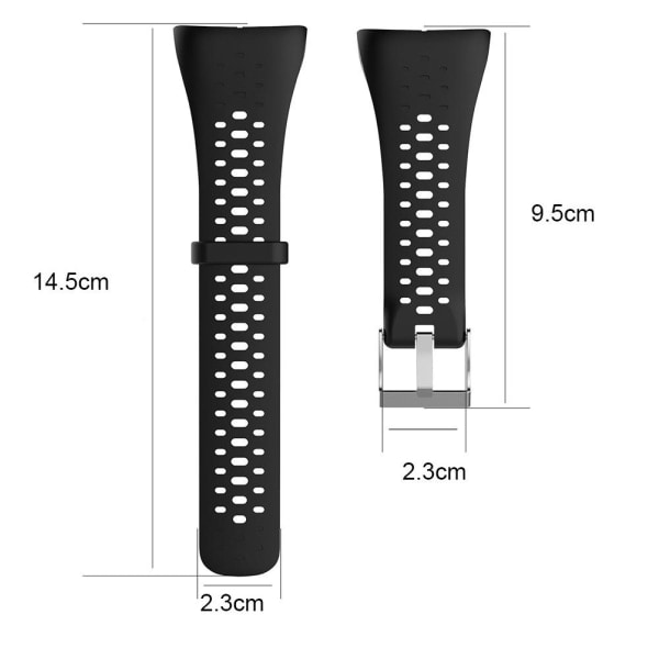 Polar M400 / M430 ranneke silikoninen Musta
