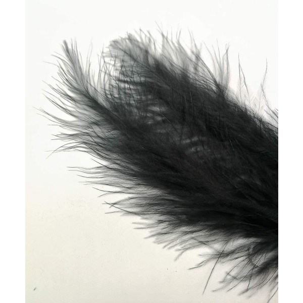 REMAKE 100 stk Sorte Fluffy Tyrker Marabou Fjer 4-6 Tommer Til Håndværk Drømmfangere Kant Trim Farvede Fjer Flybinding Materialer
