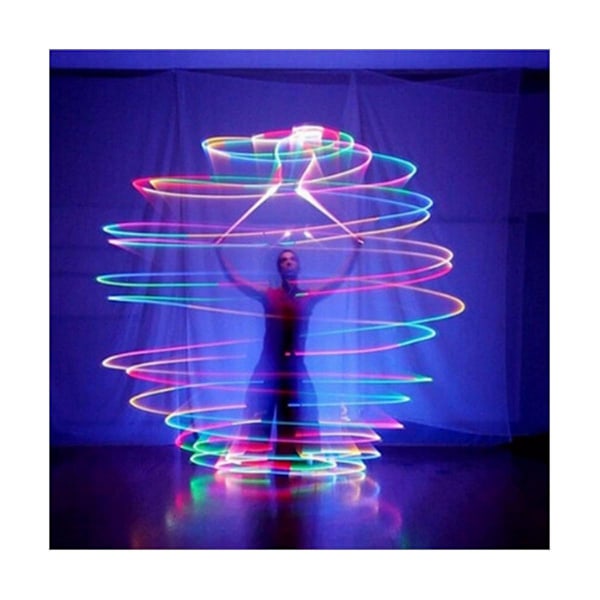 2 st LED Poi-bollar Glow Poi-bollar LED Glow Leksaksbollar Strobe Snurrande Boll för Barn Vuxna