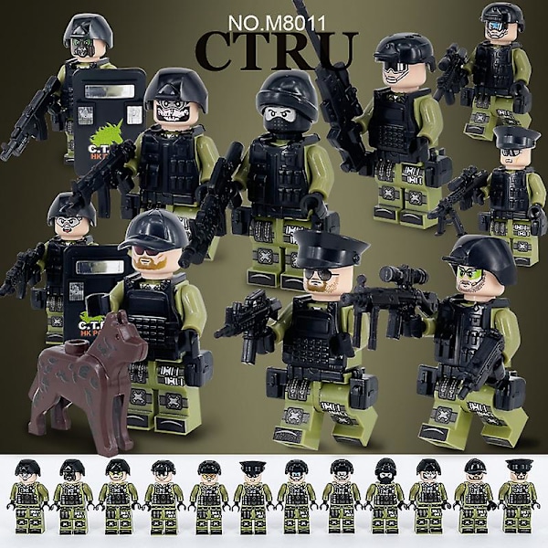 REMAKE Militærserie Byggelegetøj 12 minifigurer
