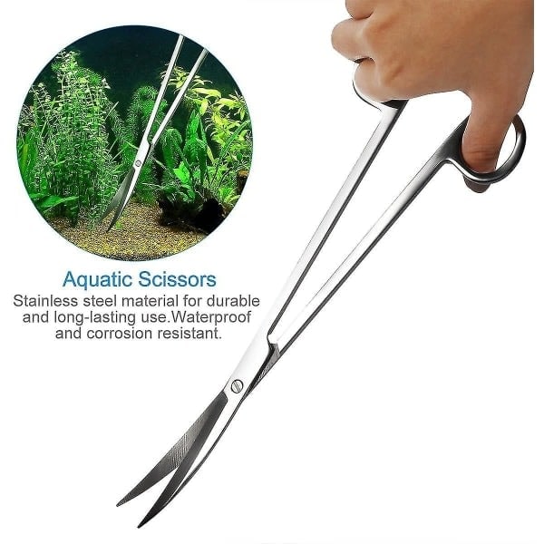 REMAKE Akvarium Aquascaping Kit 5 i 1 Rustfrit Stål Akvarium Tank Sæt Tang Saks Spatel