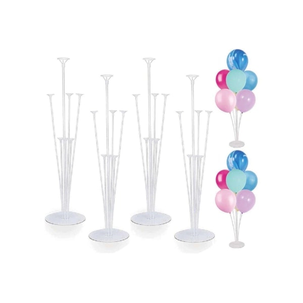 2x Ballonstativholder til 13 Balloner - Stabil og Praktisk Dekoration Transparent
