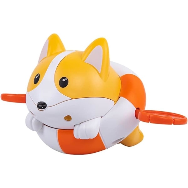 Bath Toy Corgi with Zipper, Bath Toy, Retractable Swimming Corgi, Rowing Puppy