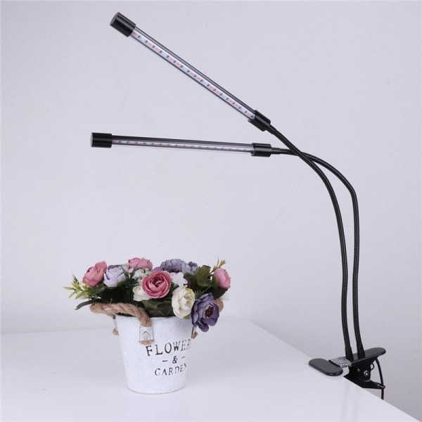 Växtlampa / växtbelysning med 2 flexibla LED-lysrör