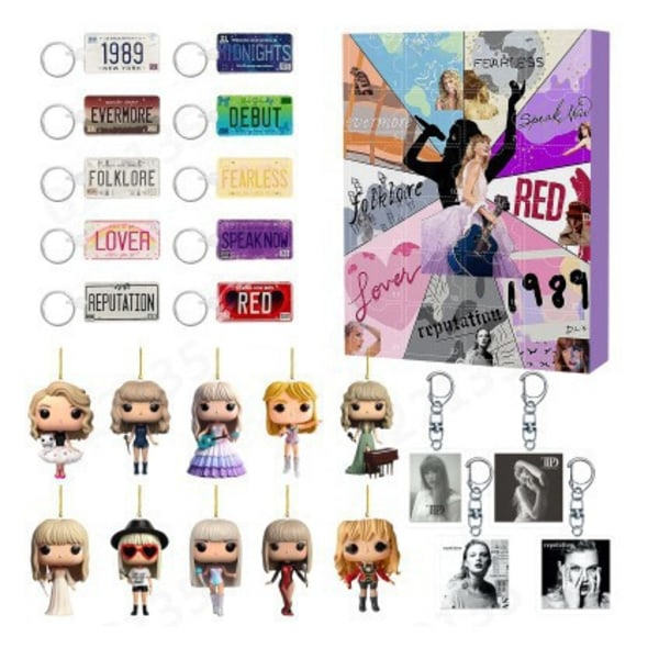 Julekalendergave 24 stykker Akryl vedhæng Blind Box til Taylor-2