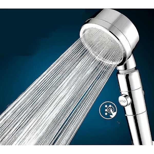 Håndholdt universal trykkshowerhode (sølvbelagt)