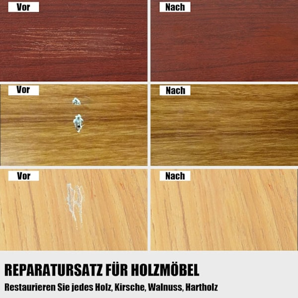 REMAKE Reparationskit til fliser og træ - 11 farver - Nem reparation af fliser, laminat, parket og vinylgulve