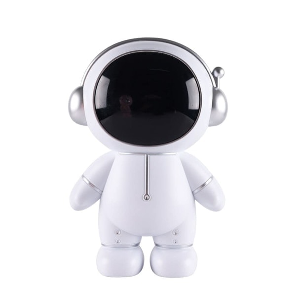 Astronaut Piggy Bank, Astronaut Model Piggy Bank, Storage Jar, Ornament, Room Decoration, Birthday, Christmas, New Year Gift (Silver) Silver