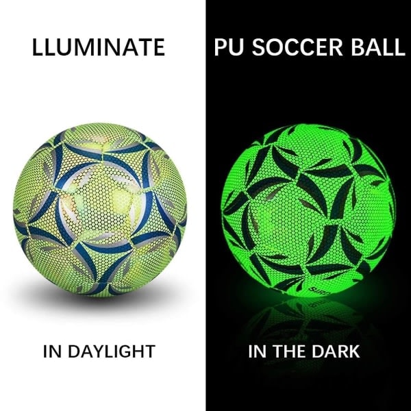 Durable reflective luminescent soccer ball for adults and children No. 4 Game training