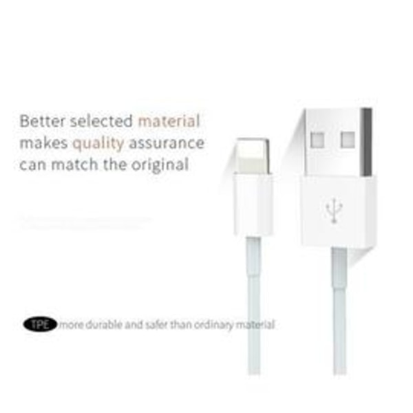 iPhone Ladeledningsett med 3 stk. Kompatibel med Apple Lightning Kabel 2m Rask Lading For iPhone SE 2020 iPhone 11 Pro X Xs Max Xr 8 Plus 7 Plus 6s