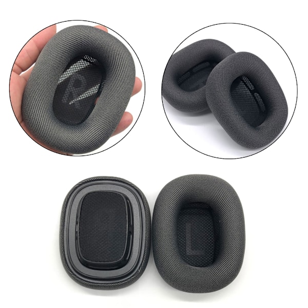 Ersättningsöronsnäckor för AirPods Max Hörlurar Kudde Mesh Tyg Öronmuffar Skydd Öronkuddar 0.05 Blue