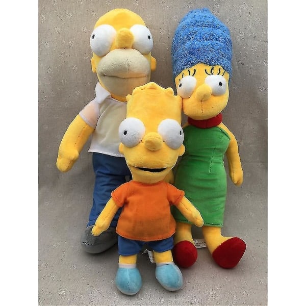 30-43cm The Simpsons Söta Plyschdocka Barnens Cartoon Anime Simpsons Far Mor Dockpojke Flicka Födelsedagspresent 33CM