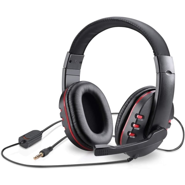 REMAKE Spelheadset med mikrofon för PS5, PS4, Nintendo Switch, Playstation 4, Playstation 5, Playstation Vita, Mac, Laptop, Surfplatta, Dator