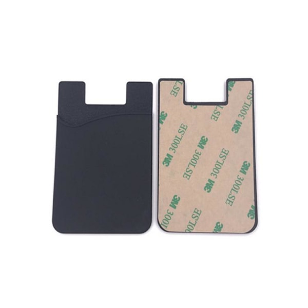 2-pack Universal Mobilplånbok/Korthållare - Självhäftande svart