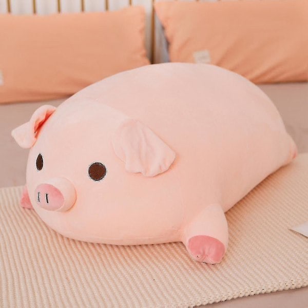 Söt fet gris gosedjur Supermjuk rosa gris Plyschleksak amkudde för sängkläder Dekoration Barn Pojkar Flickor Present A