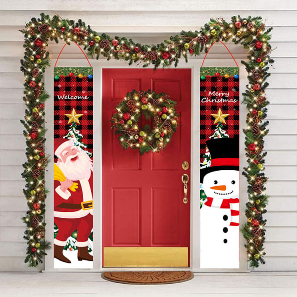 /#/Outdoor Christmas Decoration Banners - Santa and Snowman, Christm/#/