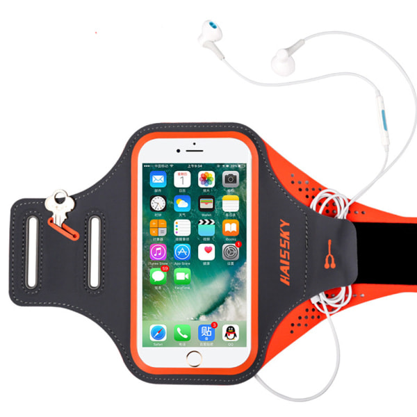 Praktiskt Haissky Mobiltelefonfodral Armbandsskal Löpband Orange