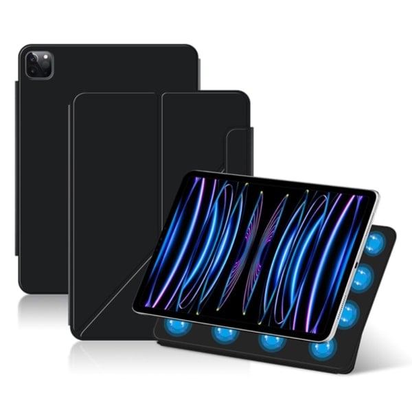 SKALO iPad Pro 13 (2024) Magnetisk Foldbar Etui med Magnetisk Bagside Sort