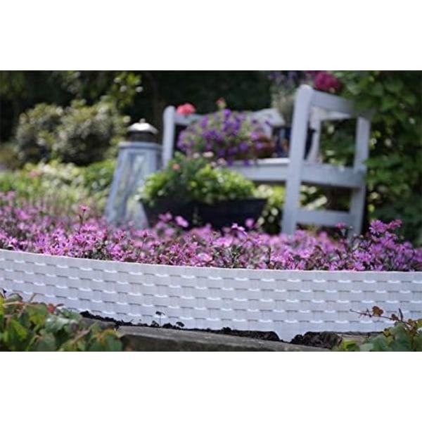 3,2 m hagekant hage gjerde plen blomsterbed rottinglook svart