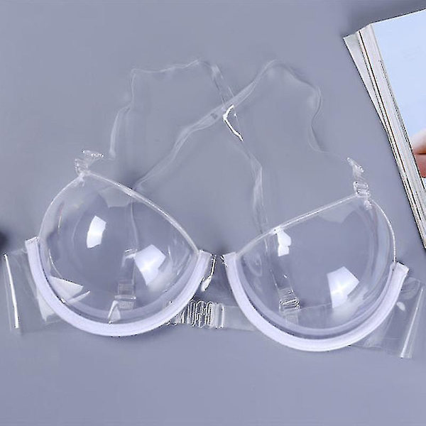 2023 Dam 3/4 Transparent Push-up BH Ultra-tunna Remmar Osynlig BH Underkläder 38