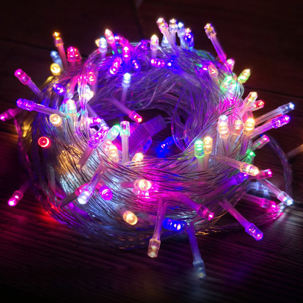 REMAKE 10M 100LEDs Ljuskedja, LED Ljuskedja med Fjärrkontroll, Strömsatt, Vattentät Inomhus/Utomhus, Perfekt för Julbelysning