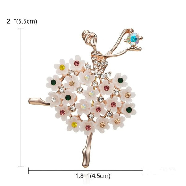 Rhinestoneögon Lip Brosch Legering Brosch Ballet Corsage Kostymtillbehör Smycken
