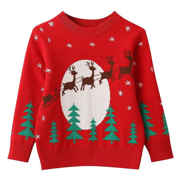 Christmas Sweater Kids Clothes Long Sleeve Shirt Knitted Sweater Cardigan Christmas Costume Snow Jumpsuit Toddler Baby Spring Deer Tops for Winter