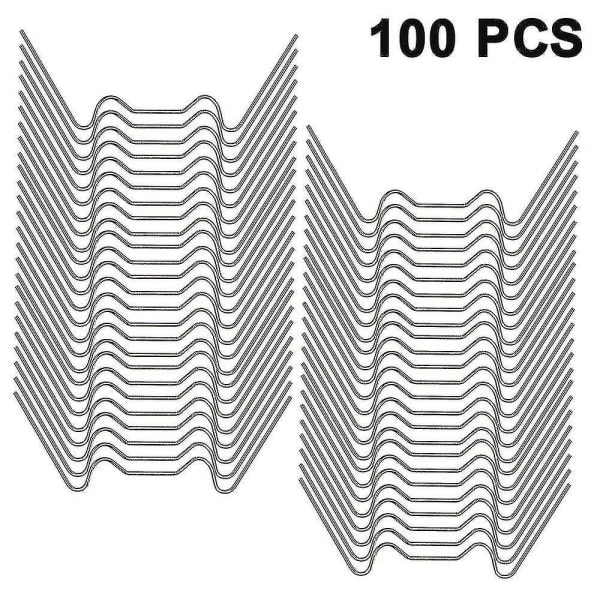 100 rustfrie glassklemmer, W-type drivhusklemme, for drivhus null ingen