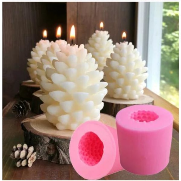 REMAKE DIY - Ljusformar - Kon - Form - Ljusrosa