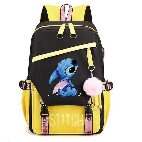 Lilo Stitch Stitch Stitch USB Charging School Bag Male And Female Students Backpack Backpack