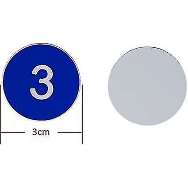 REMAKE Aluminium Nummerlapper Håndlapp Hengelapp Metall Nummerplate Nøkkeldepositum Nummerlapper ID-lapper Nøkkellapper (1-50, Blå)