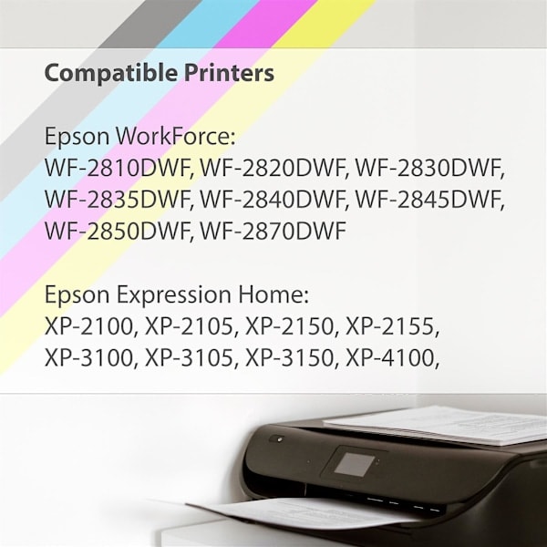 1 sett med 4 blekkpatroner for å erstatte Epson 603XL Kompatibel/Ikke-OEM fra Go Inks (4 blekk)