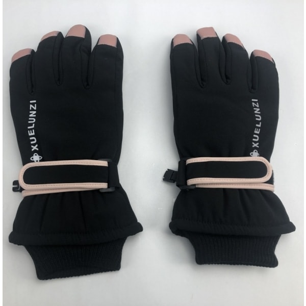 Vinter ski touch screen varme hansker for kvinner Svart