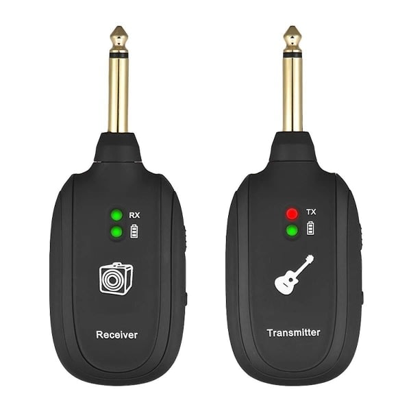 REMAKE Trådløst gitar system, trådløs gitar sender mottaker 4-kanals lyd sender mottaker for elektrisk gitar bass fiolin