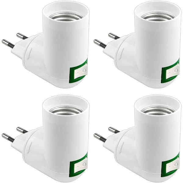 4 kpl E27-kanta langattomalla kytkimellä, LED-lampunpidike, AC 230V