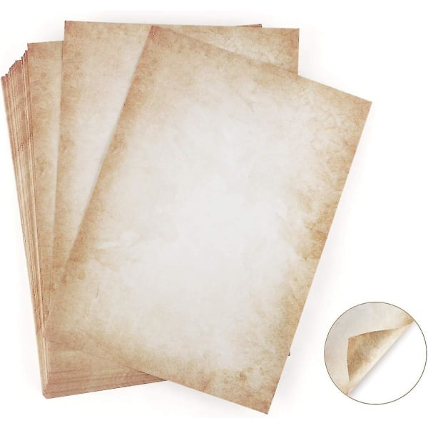100 ark skrivpapper med mönster gammalt papper Din A4 120 G/m Absofine offsettryck