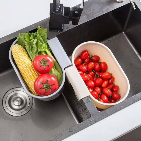 Fristående diskho-förvaringskorg Dish rack blå blå oval