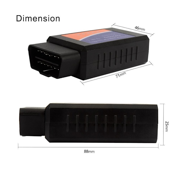 INF OBD II vikakoodinlukija iOS/Apple/Android - WiFi