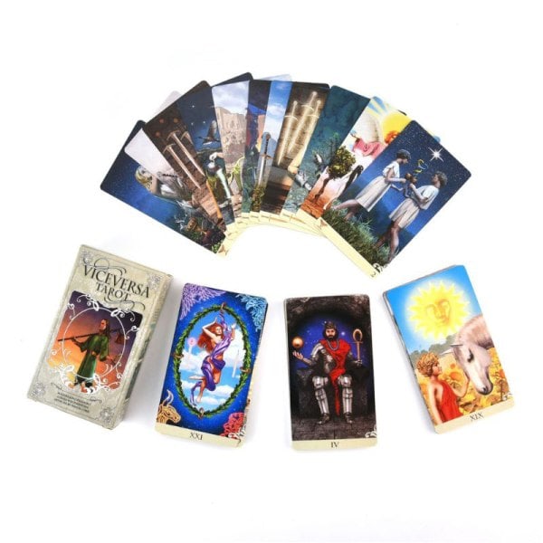 REMAKE 78 stk Vice Versa Tarot Kit Tarot Kort Oracle Deck Familie Fest Flerfarvet én størrelse