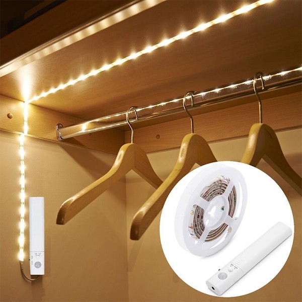 LED-list för garderob med rörelsesensor 1 m - Varmvit