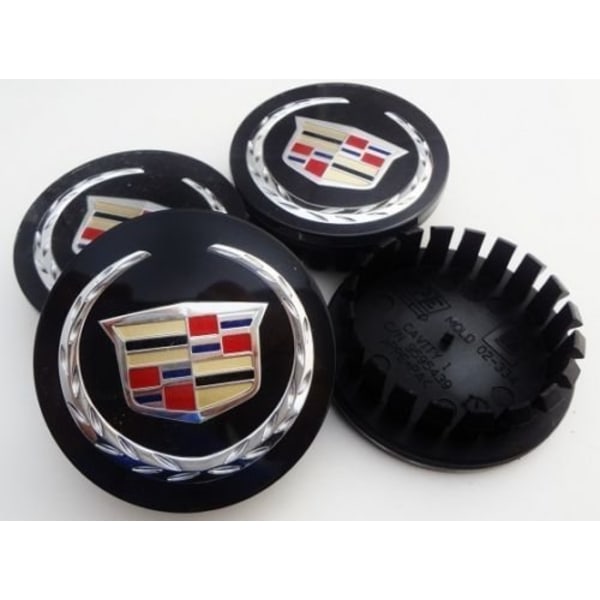 Cad01- 67MM 4-pakning Senterkopper Cadillac Sølv