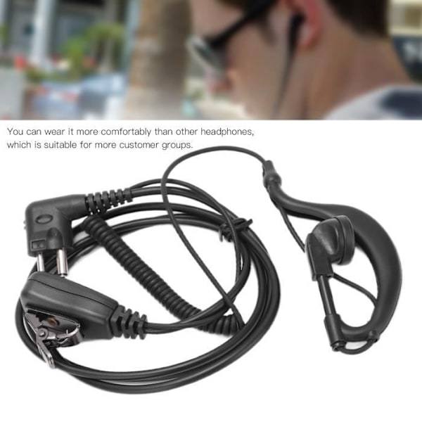 BEL-7643670090723 - Walkie Talkie -kuulokemikrofoni, Musta, Ravintoloille ja Varastoille